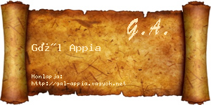 Gál Appia névjegykártya